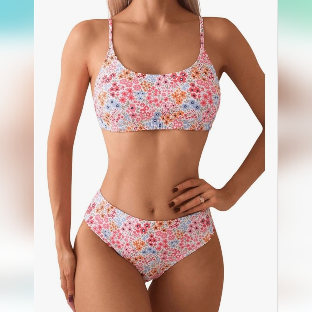 Floral Print Women's Bikini Set M